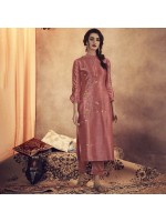 Imressive Taffy Pink Silk Readymade Designer Kurti